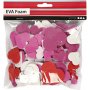 Decoratieve rubberen harten - gemengde kleuren - 200 st