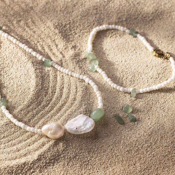 Mini DIY Kit Sieraden, kettingen en armbanden in aventurijn Mini DIY Kit Sieraden, kettingen en armbanden in aventurijn