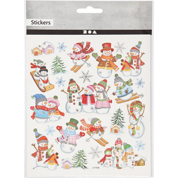 Stickers - sneeuwpop op ski's Stickers - sneeuwpop op ski's