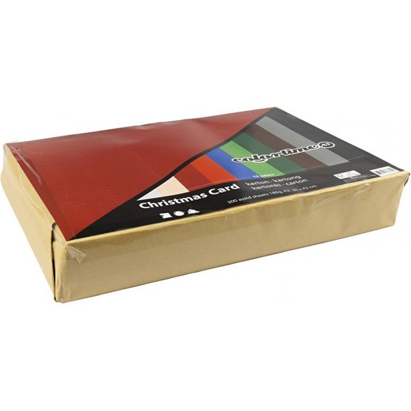 Kerstkarton - gemengde kleuren - A3 - 300 vellen Kerstkarton - gemengde kleuren - A3 - 300 vellen