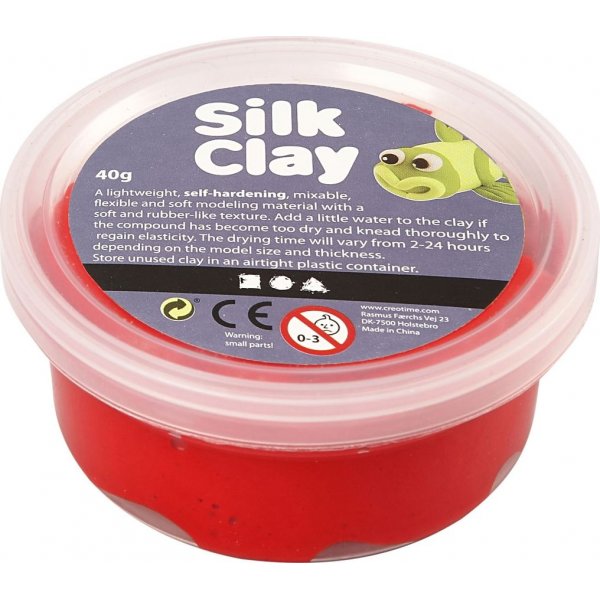 Silk Clay - rood - 40 gr