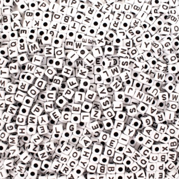 Letterkralen mini 4,5 x 4,5 mm, 1000 st