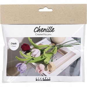 Mini DIY bloemensetje van pijpenragers - Tulpen in verschillende kleuren Mini DIY bloemensetje van pijpenragers - Tulpen in verschillende kleuren