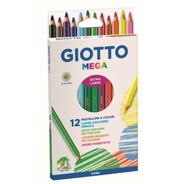 Kleurpotloden Giotto Mega - 12-pack