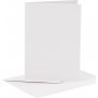 Kaarten en enveloppen - wit - 11,5 x 16,5 cm - 6 sets