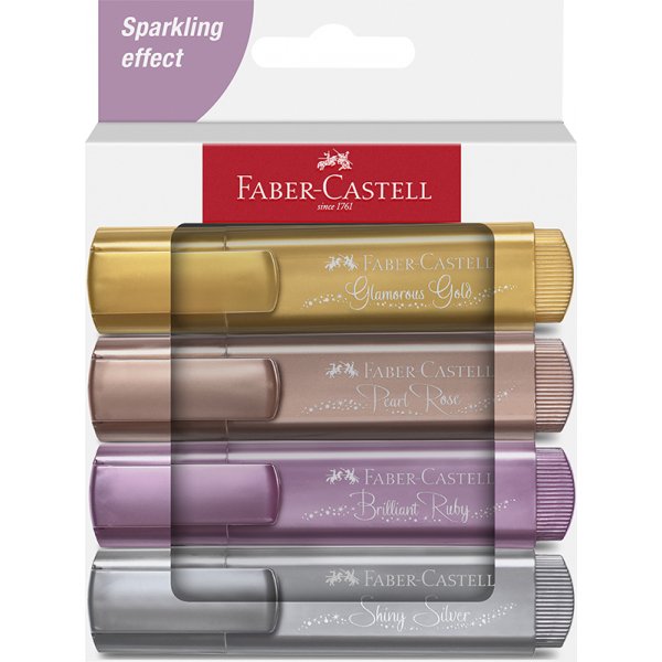 Markeerstiftset - Faber-Castell - TL 46 - Metallic 4 stiften