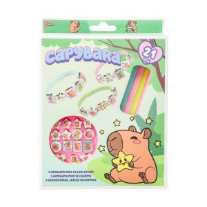 Capybara armbandenset - 3 armbanden met bedeltjes