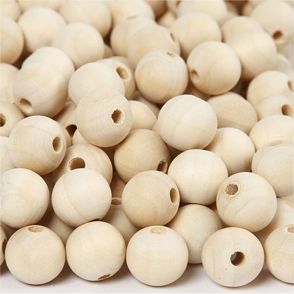 Houten kralen - 15 mm - 500 st