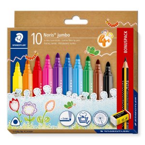 Noris Jumbo markerpennen, diverse kleuren - verpakking van 10 stuks Noris Jumbo markerpennen, diverse kleuren - verpakking van 10 stuks