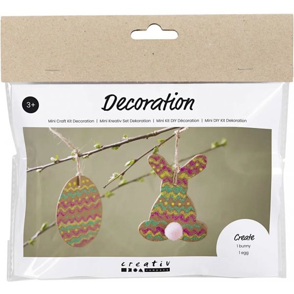Mini DIY Kit Decoratie, Ei en Konijn