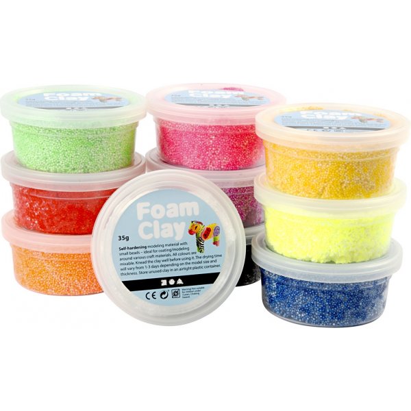Foam Clay - gemengde kleuren 10 x 35 g