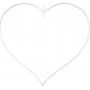 Metalen hart - wit - 10 st
