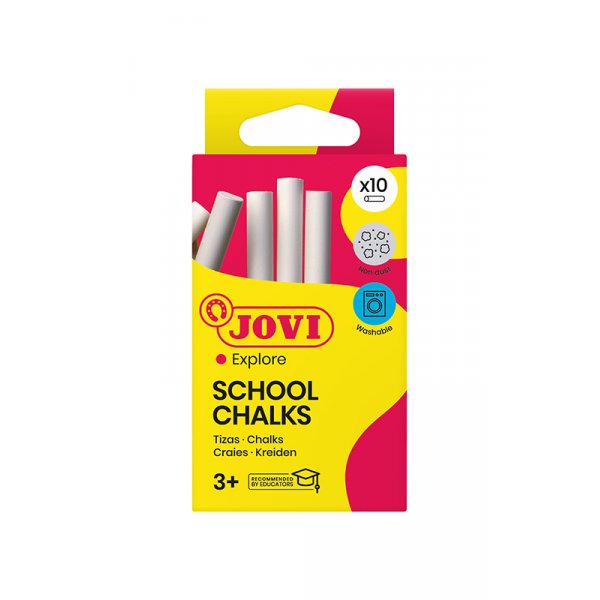 Kleurpotloden - Jovi - Krijtbord wit 10-pack