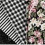 Patchworkstof - zwart - 4 st