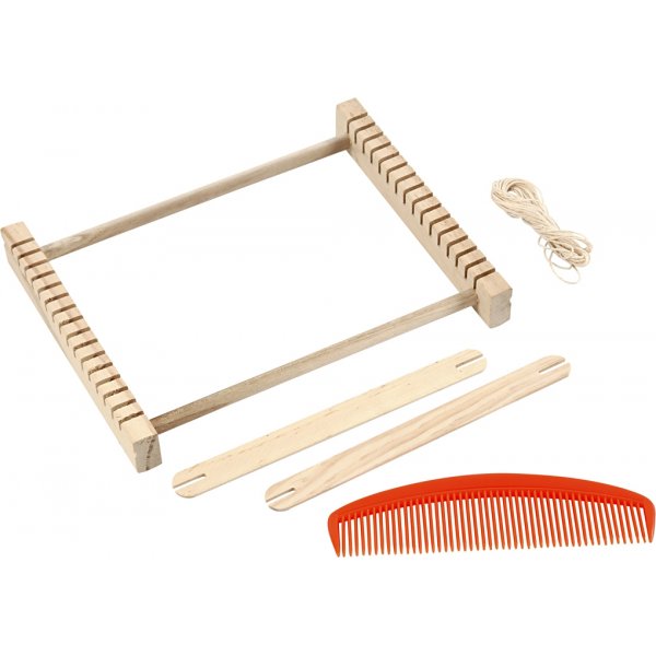 Tafelkleed met spoeltjes, kam en touwtje - Hout