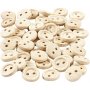 Houten knopen 8 mm - 50 st