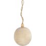 Houten kerstbal met ophanging - 6,4 cm