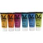Schoolverf - Acryl - Glitter - gemengde kleuren - 6 x 20 ml