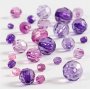 Harmony kunststof facetkralen - gemengd - paars - 45 gr