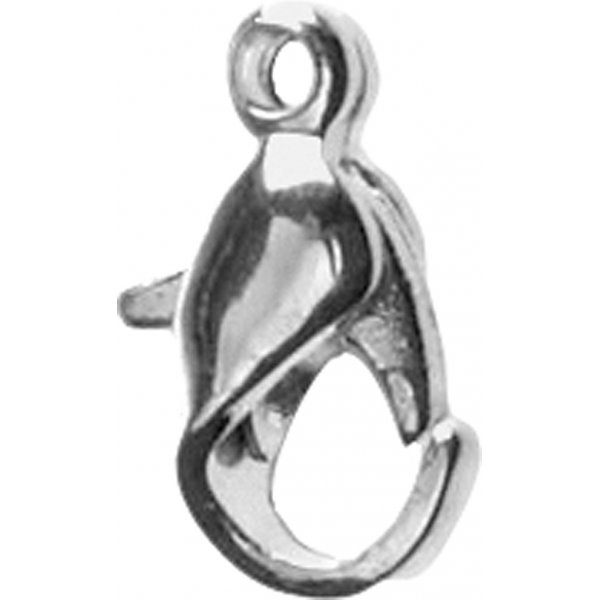 Karabijnhaak - verzilverd - 10 st Karabijnhaak - verzilverd - 10 st