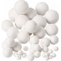 Flirtballen - wit - verschillende maten - 42 st
