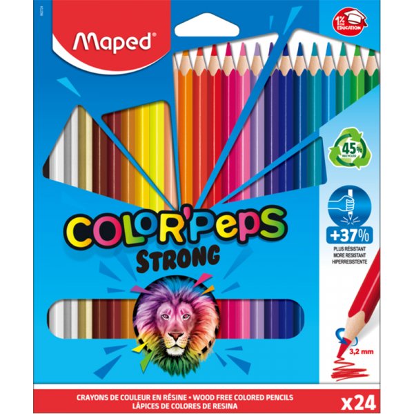 Kleurpotlodenset - Maped - Color'Peps Strong 24-pack