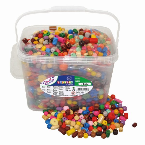 Houten kralen 2,5 kg