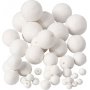 Flirtballen - wit - verschillende maten - 42 st