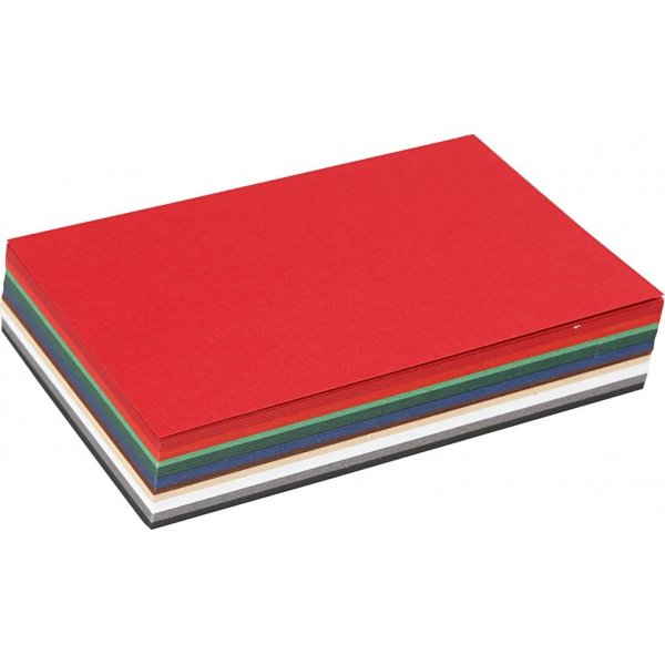 Kerstkarton - gemengde kleuren - A6 - 120 vellen