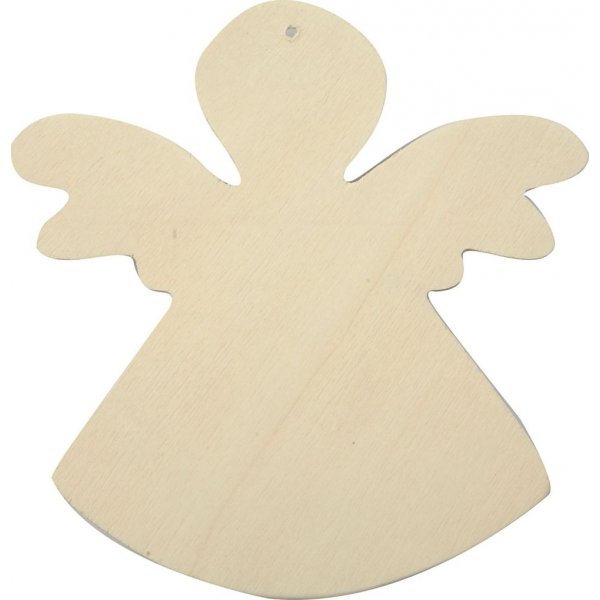 Houten engelen om op te hangen - 6 st