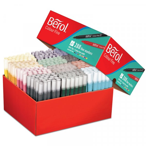 Vezelpen Berol - Kleur Fijn - 288 pennen