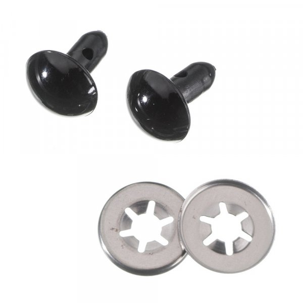 Veiligheidsbril in zwart plastic - 2-pack
