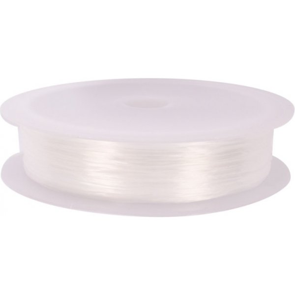 Elastisch koord, plat, wit, 1 x 0,4 mm, 12 m
