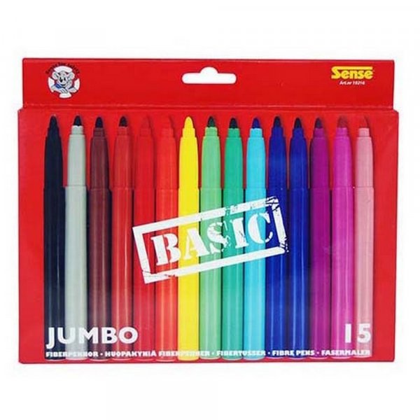 Vezelpennen Basic Jumbo Sense - 15 pennen