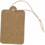 Etiketten in stevig karton - 25 x 40 mm - lichtbruin - 100 st