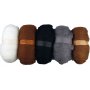 Gekaarde Wol - naturel - 5 x 100 gr