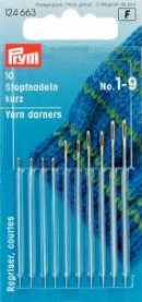 Dartnaalden kort HT 1-9 si/goudkleur 10 st