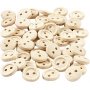 Houten knopen 8 mm - 50 st