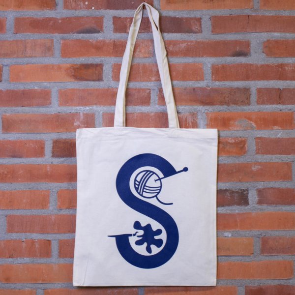 Skapamer draagtas - naturel/marineblauw