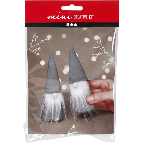 Mini DIY Kit - grijs - Scandinavische kerstman