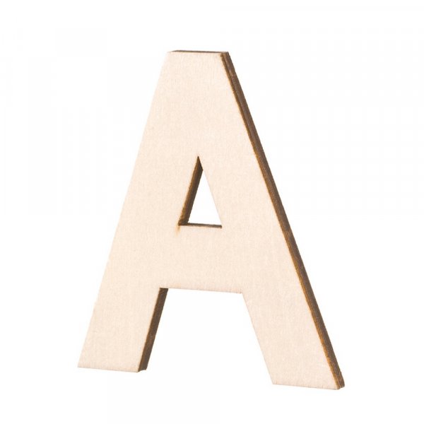 Onbehandelde houten letters - 80x5 mm