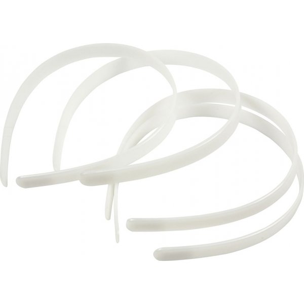 Diadeem - 13 mm - wit - 5 st