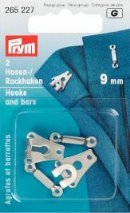 Broek- & rokhaken zilverkleur 9 mm 2 st