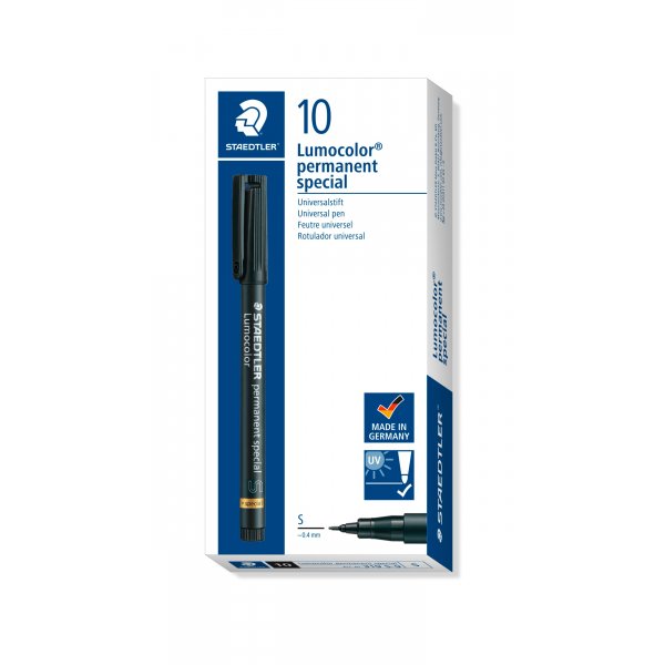 Speciale markers Lumocolor Permanent S - Zwart