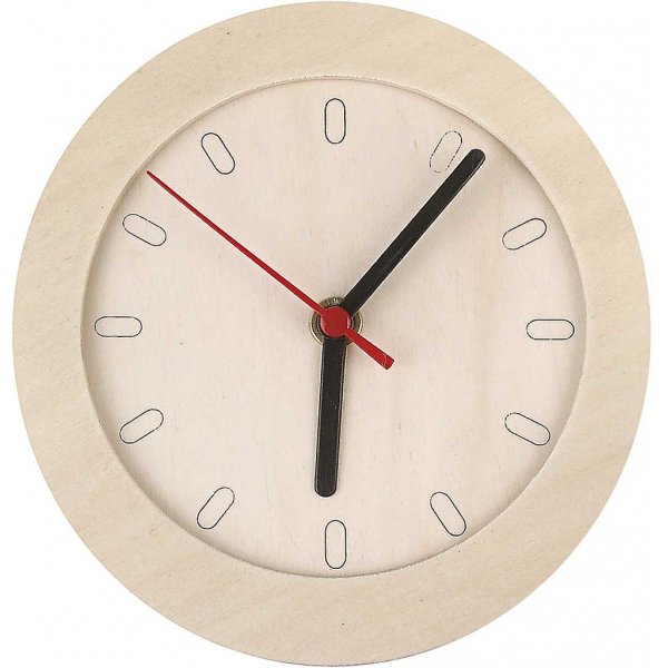 Klok met houten frame - Ø15 cm Klok met houten frame - Ø15 cm