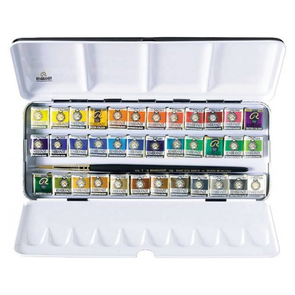 Rembrandt Aquarel De Luxe Set (36 kleuren 1/2 kop)