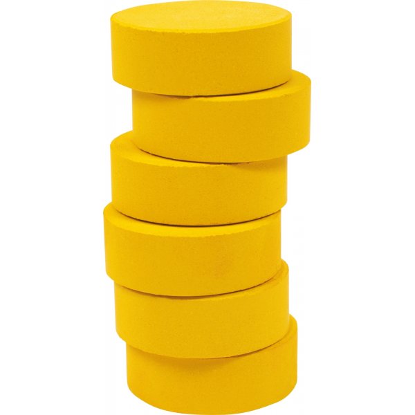 Kleur pucks 44 mm - warm geel - 6 st