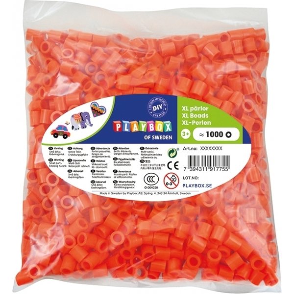 Pijpkralen XL 1000 stuks oranje