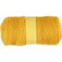 Gekaarde Wol - geel - 100 gr