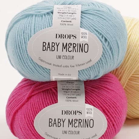 Drops Baby Merino-garen - 50 g (ca. 40 verschillende kleurkeuzes) Drops Baby Merino-garen - 50 g (ca. 40 verschillende kleurkeuzes)